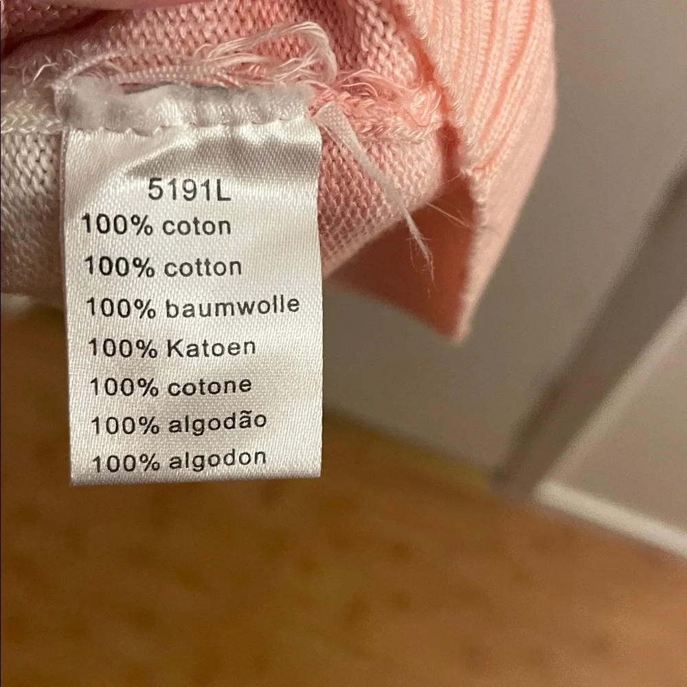 Pink and White Striped Lacoste sweater - Picture 4 of 6